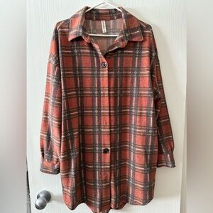 Plaid flannel oversized